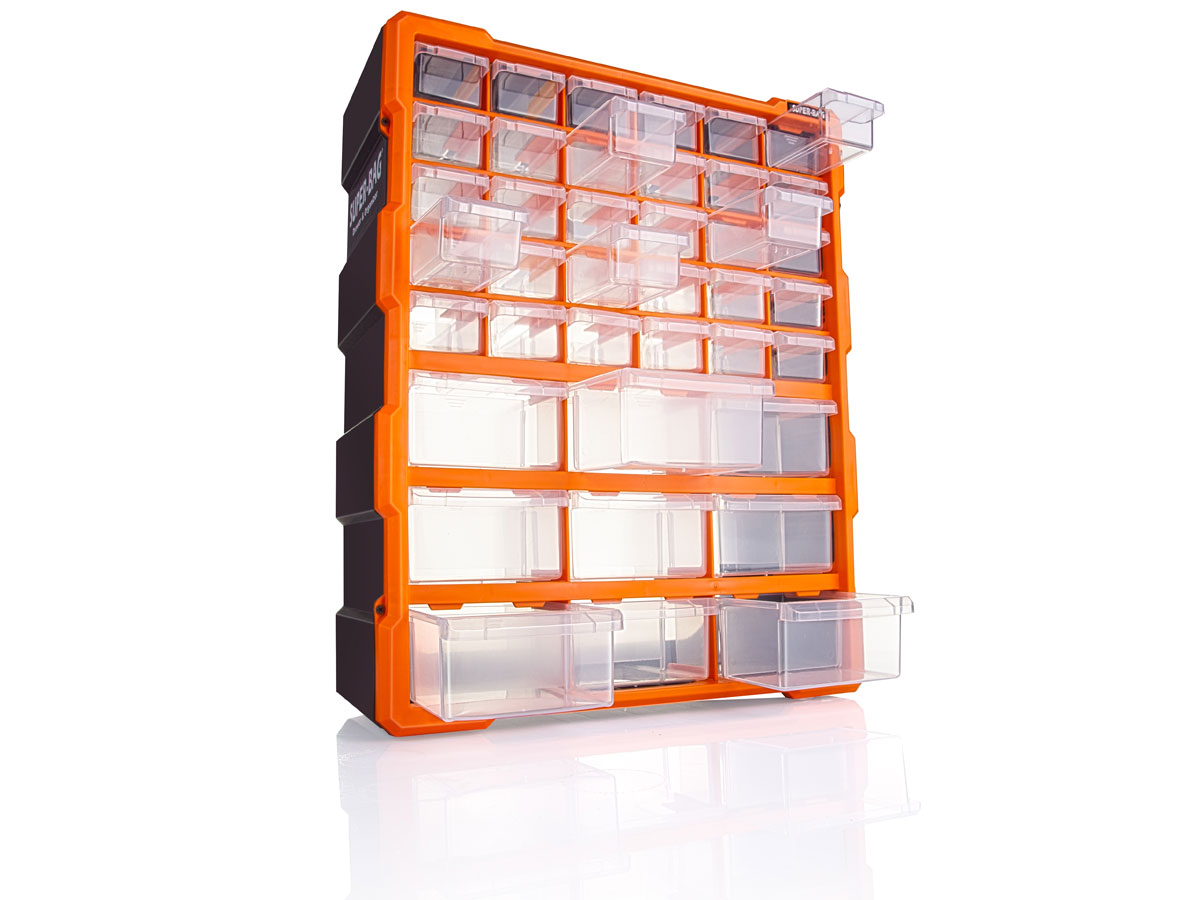  Organizer ścienny z 39 szufladkami pomarańczowy ASR-6001-ORANGE