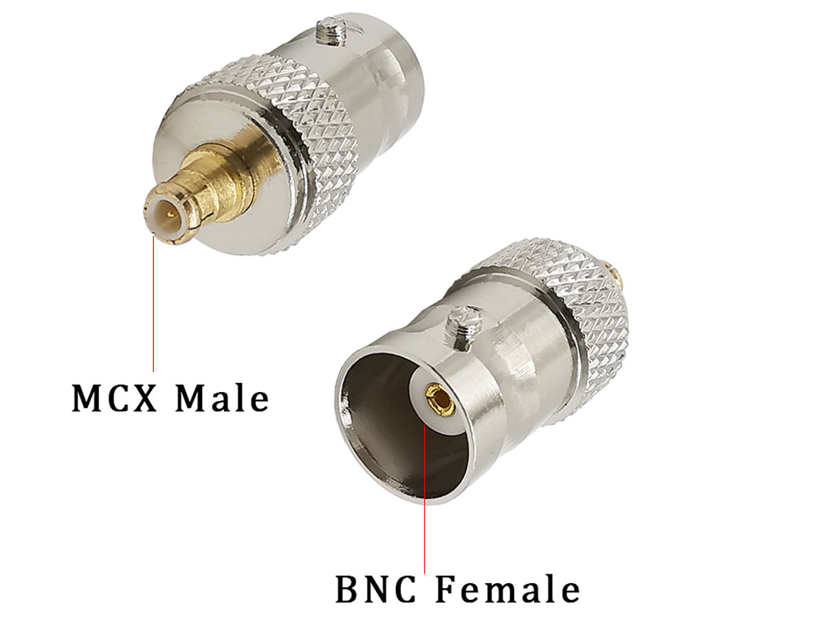 Adapter gniazdo BNC - wtyk MCX do oscyloskopów