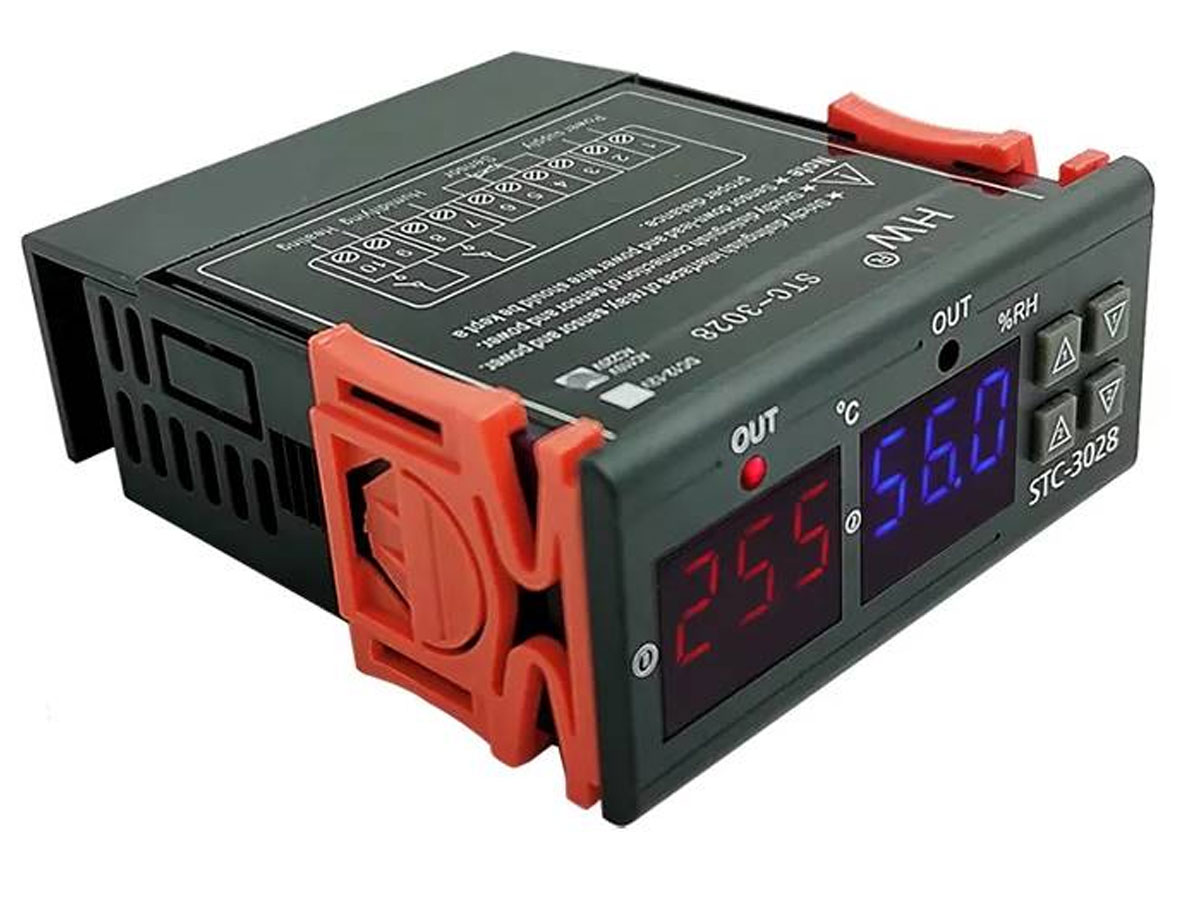 Termostat 230V STC-3028 regulator wilgotności i temperatury
