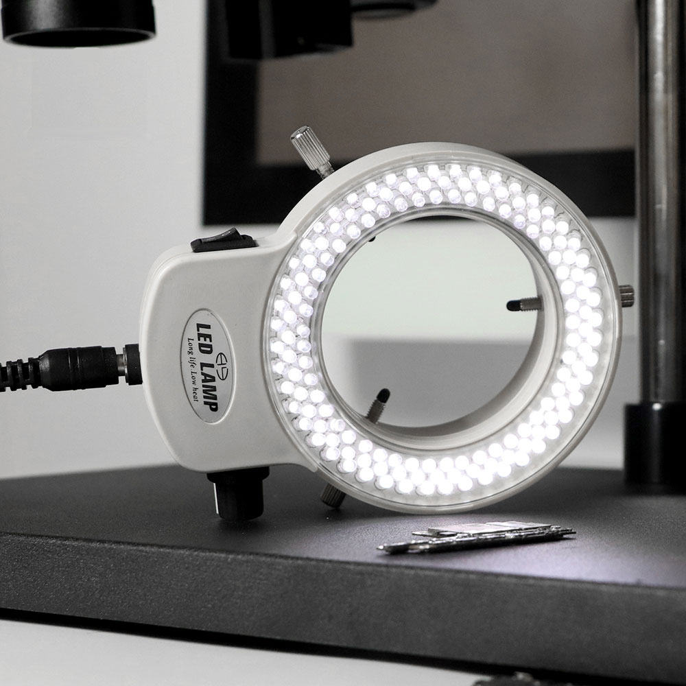 Oświetlacz do obiektywu mikroskopu 144 LED ELEK-242