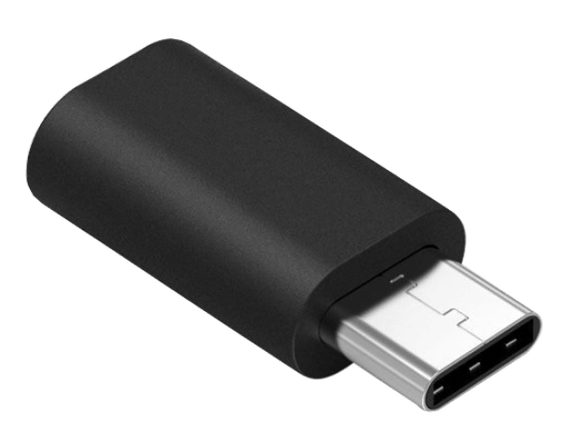 Adapter Przejściówka Micro USB - USB typu C czarna
