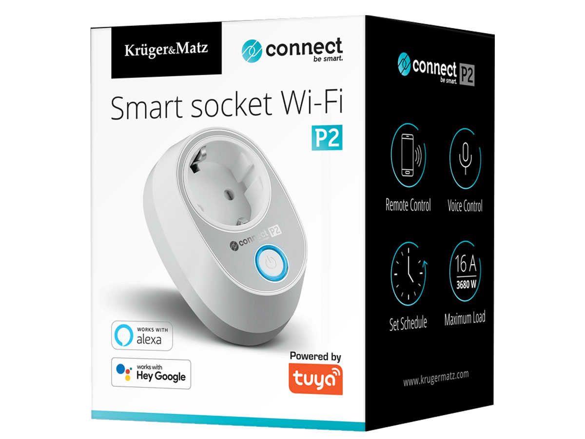 Gniazdo WiFi Kruger&Matz Connect P2 Tuya KM2200