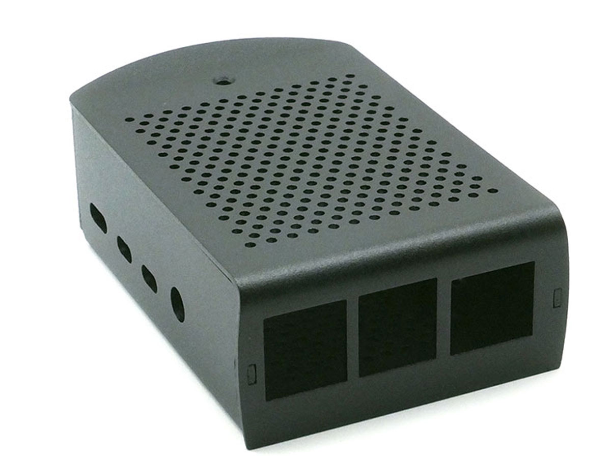 Aluminiowa obudowa do Raspberry Pi 4B czarna OBD-021