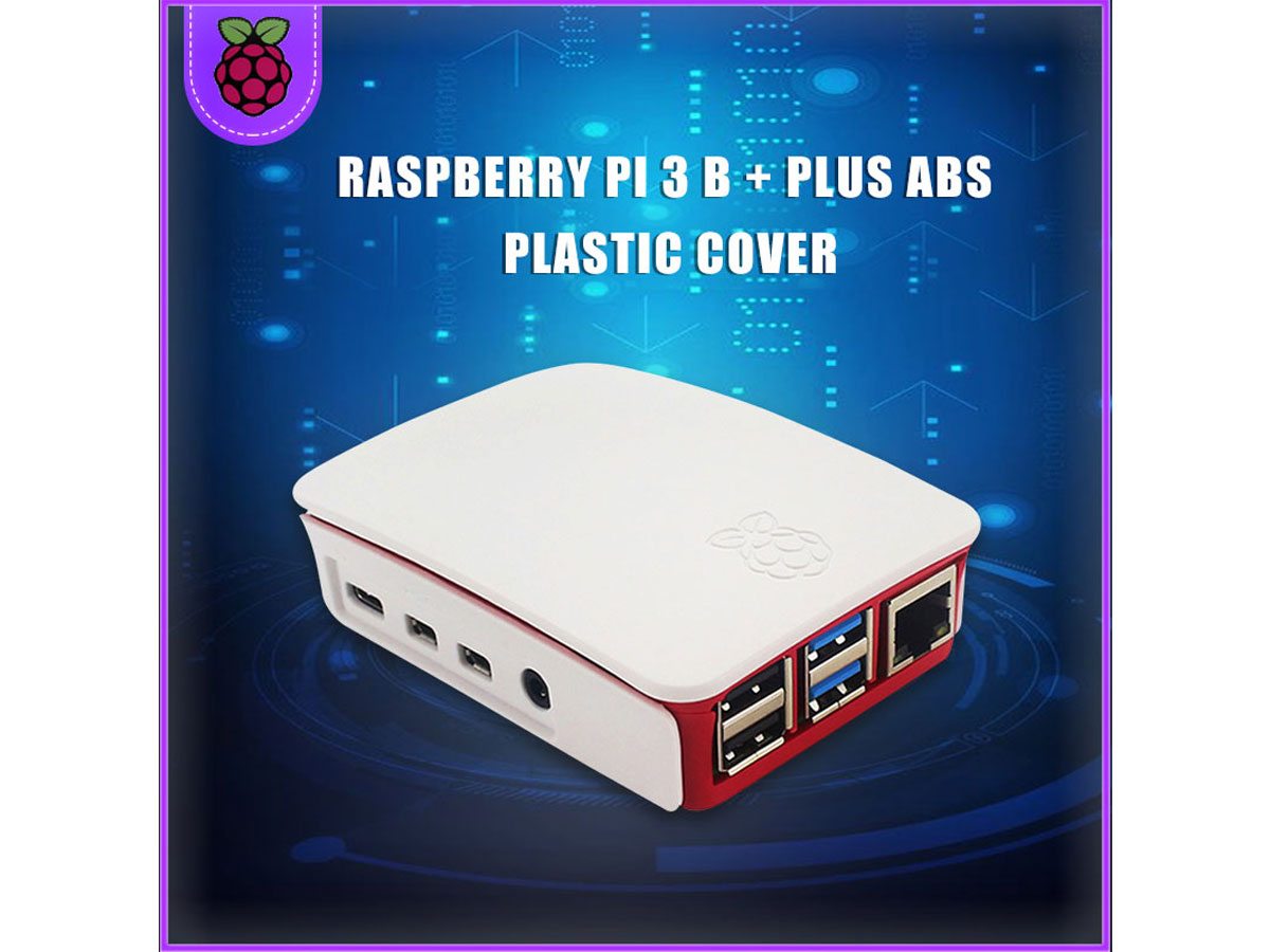 Plastikowa obudowa do Raspberry Pi 3B+/3B/2B biało-czerwona OBD-025