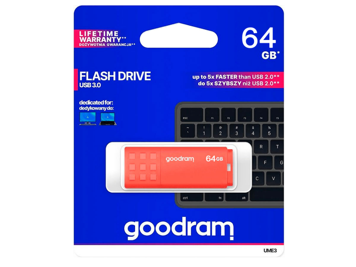 Pendrive Goodram USB 3.0 64GB pomarańczowy
