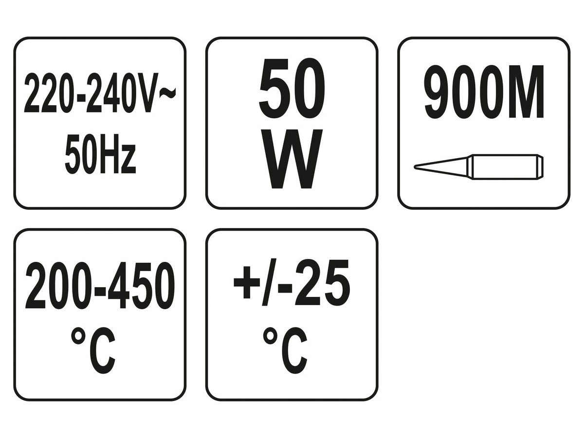 Lutownica kolbowa YT-82700 z regulacją temperatury