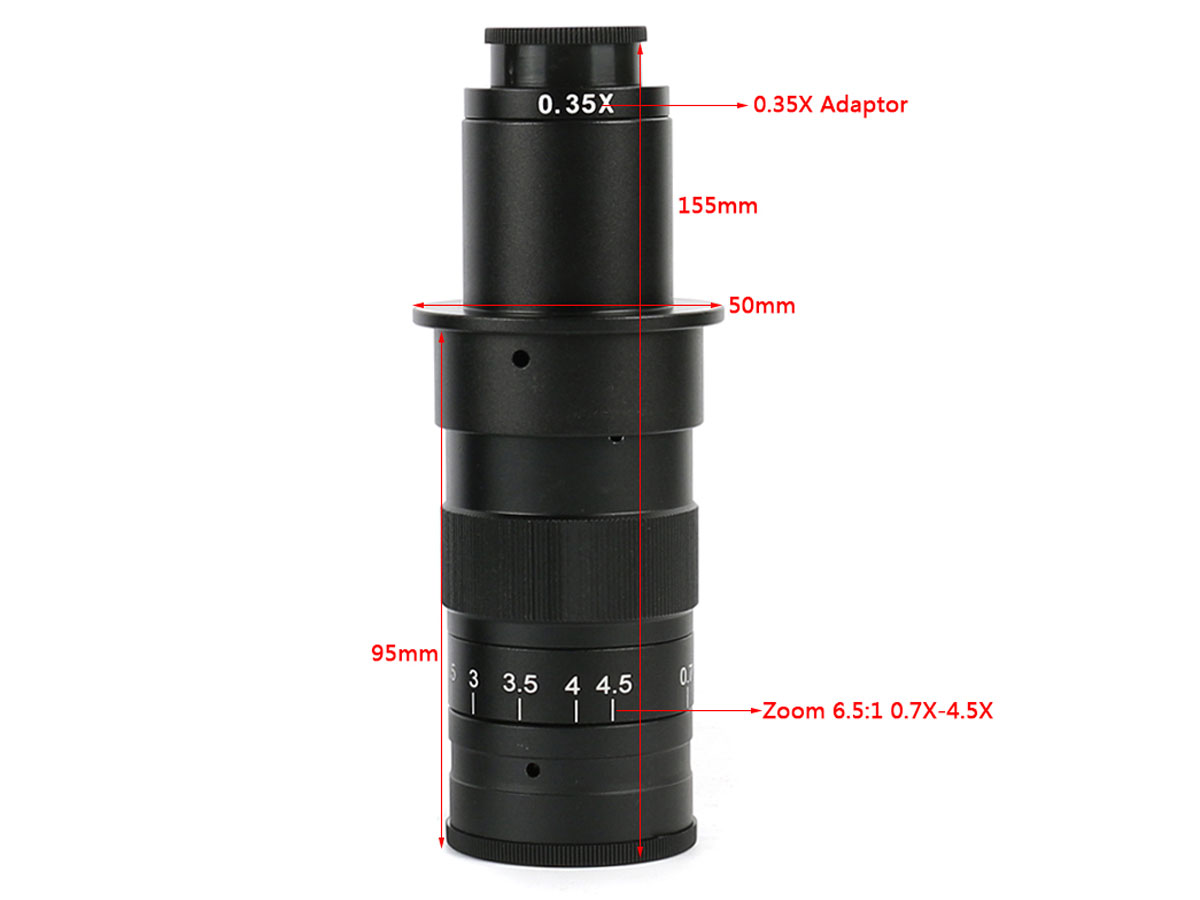 Obiektyw do mikroskopu 120X powiększenie 0,7X ~ 4,5X 25mm ELEK-261