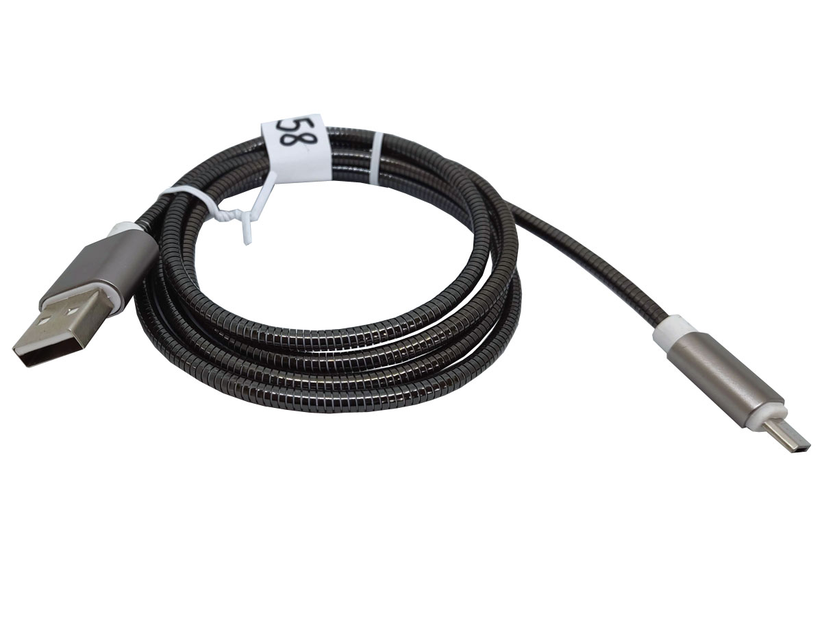 Kabel do ładowania micro-USB + data STALOWY GOT-058