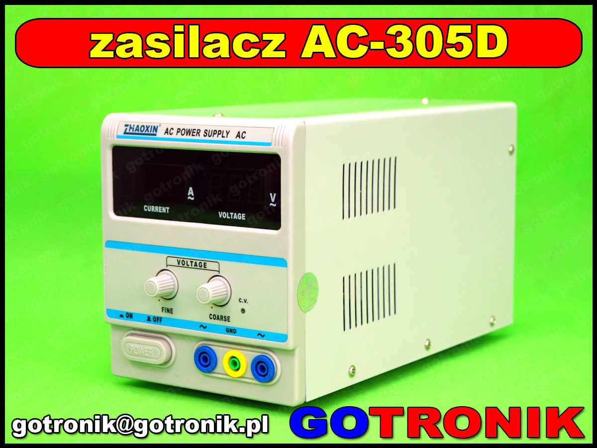 AC-305D, zhaoxin, zasilacz ac, autotransformator, transformator laboratoryjny, transformator regulowany, zasilacz laboratoryjny