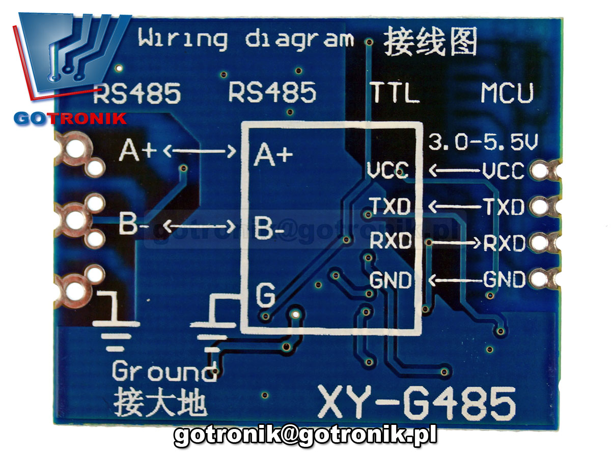 Moduł interfejsu RS485 - TTL uart z izolacją XY-G485