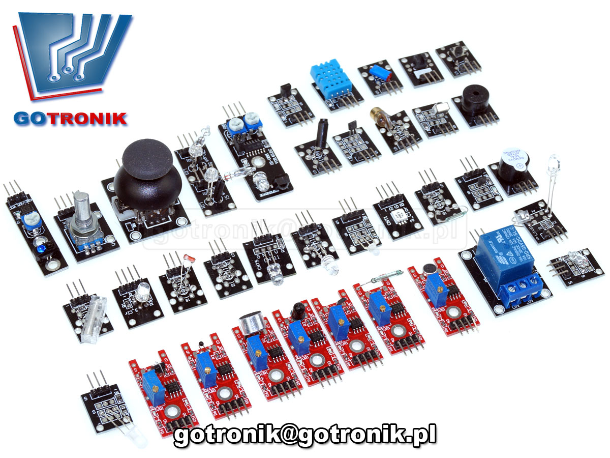 BTE-602 Zestaw 37 elementów do Arduino sensorów czujników minimodułów elektronicznych