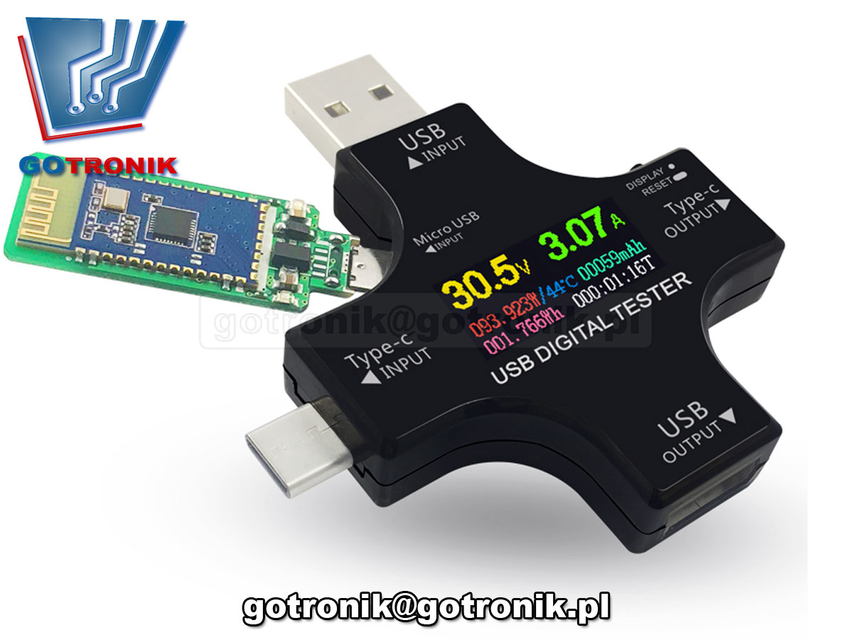 BTE-595 Miernik napięcia i prądu portu USB J7-c TFT Bluetooth usbc usb-c usb typ-c aplikacja um24