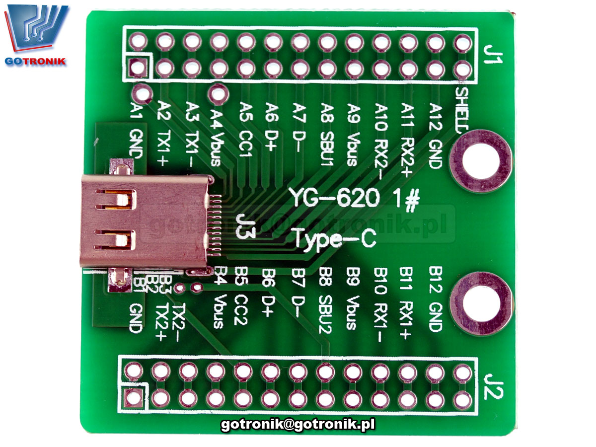 BTE-723 Płytka drukowana z gniazdem USB 3.1 typ C