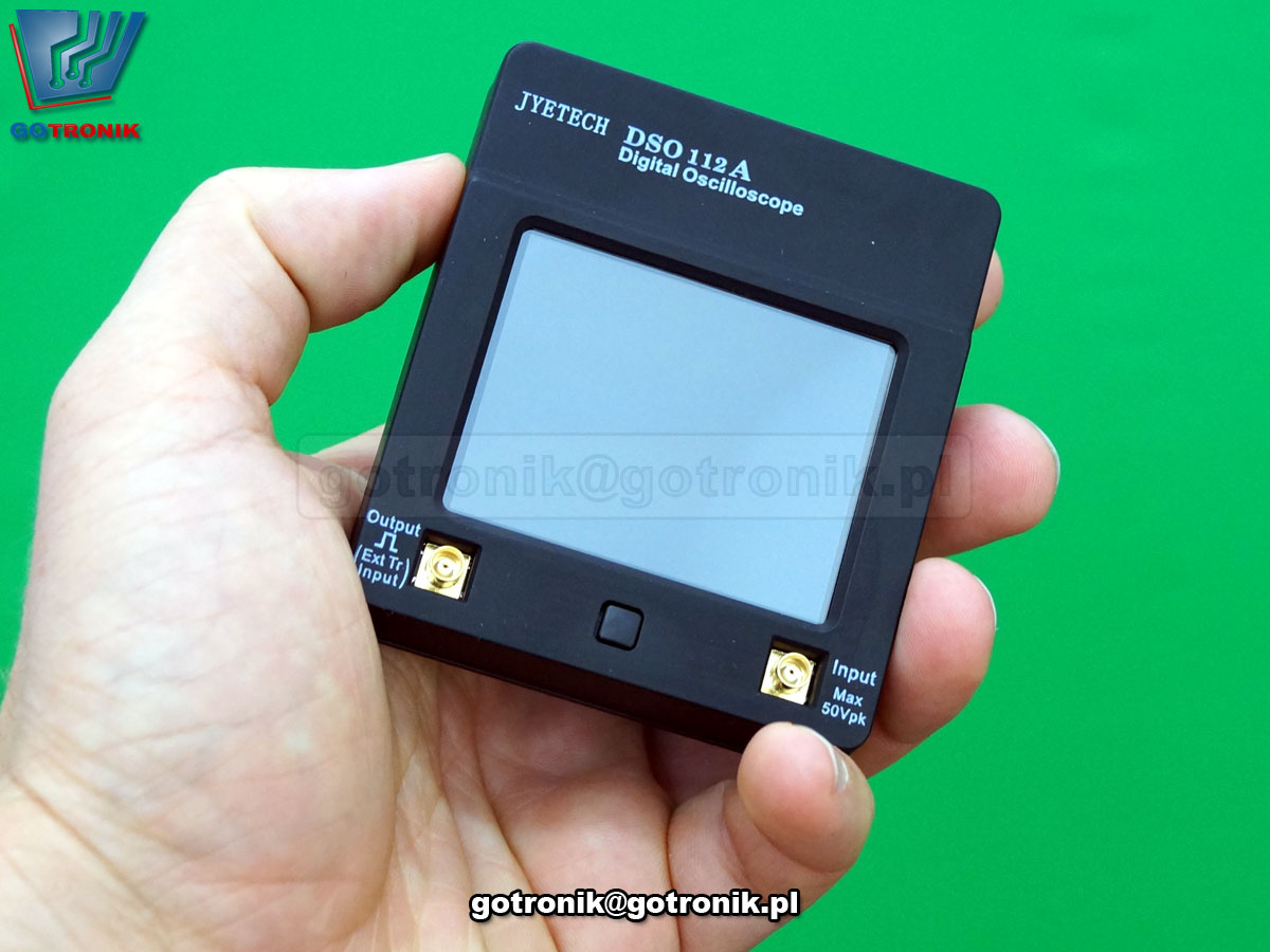 DSO112A jyetech mini oscyloskop cyfrowy jednokanałowy 2MHz LCD TFT dotykowy ekran z akumulatorem baterią sonda z dzielnikiem napięcia