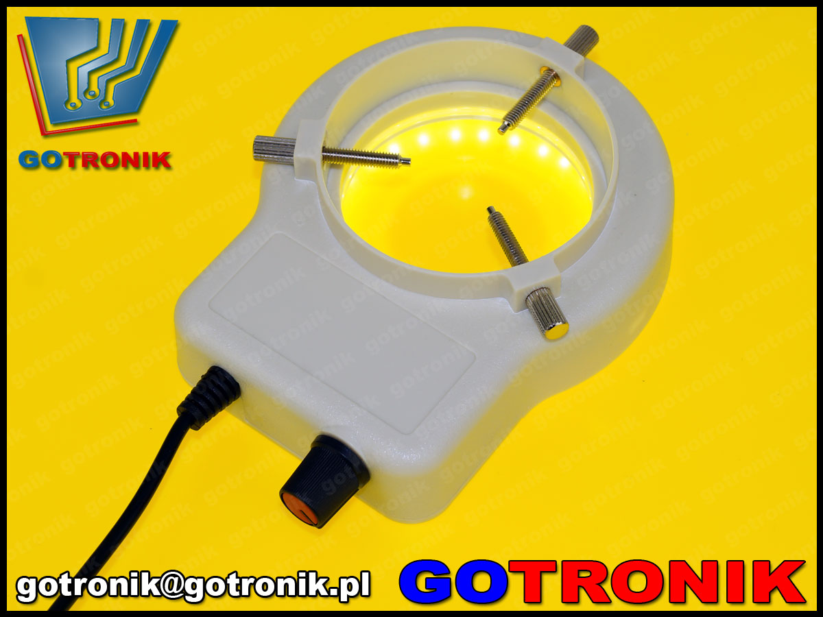 ELEK-077 oświetlacz LED SMD 32 USB 5V do obiektywu mikroskopu lub aparatu fotograficznego