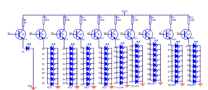 rozbysk rozbłyskujące diody LED efekt świetlny - zestaw do samodzielnego montażu KIT DIY