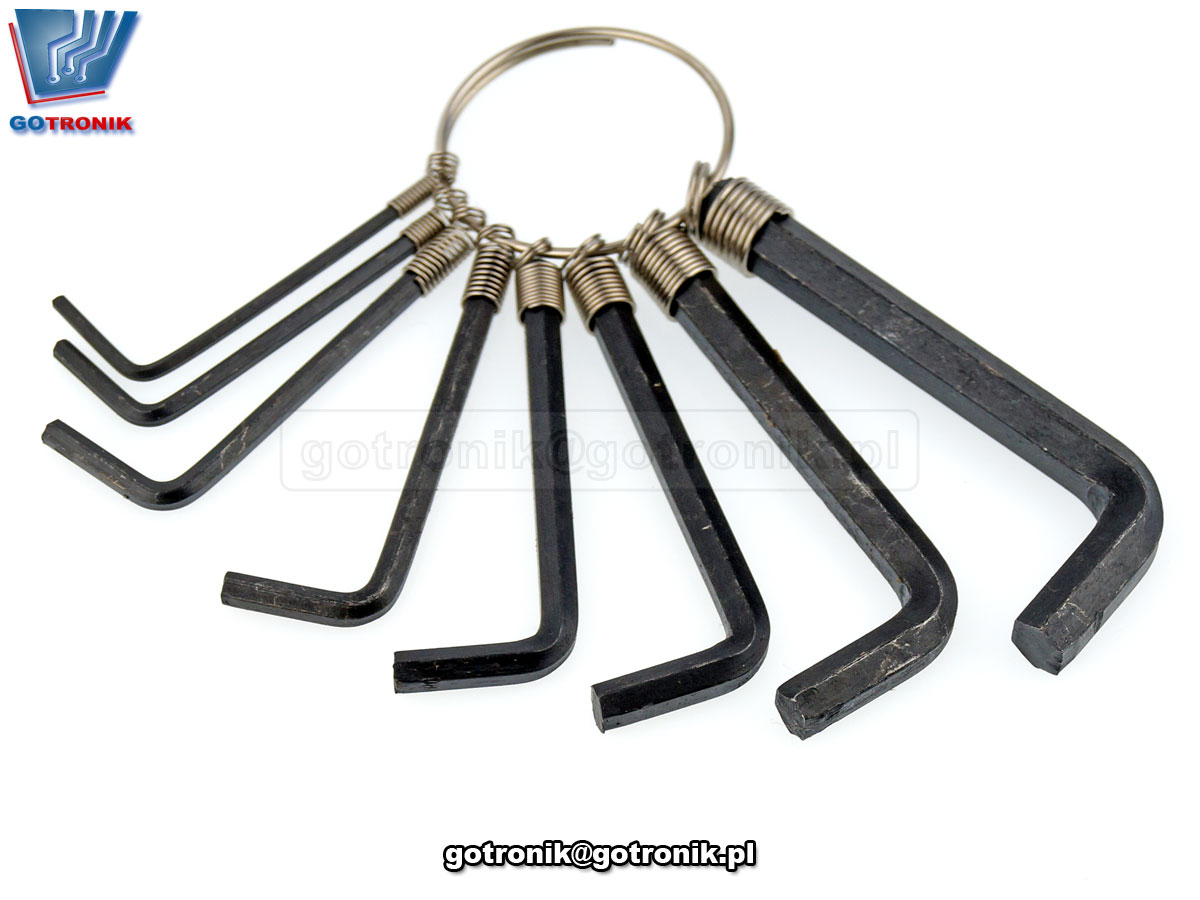 Zestaw 8 sztuk kluczy imbusowych GOT-009