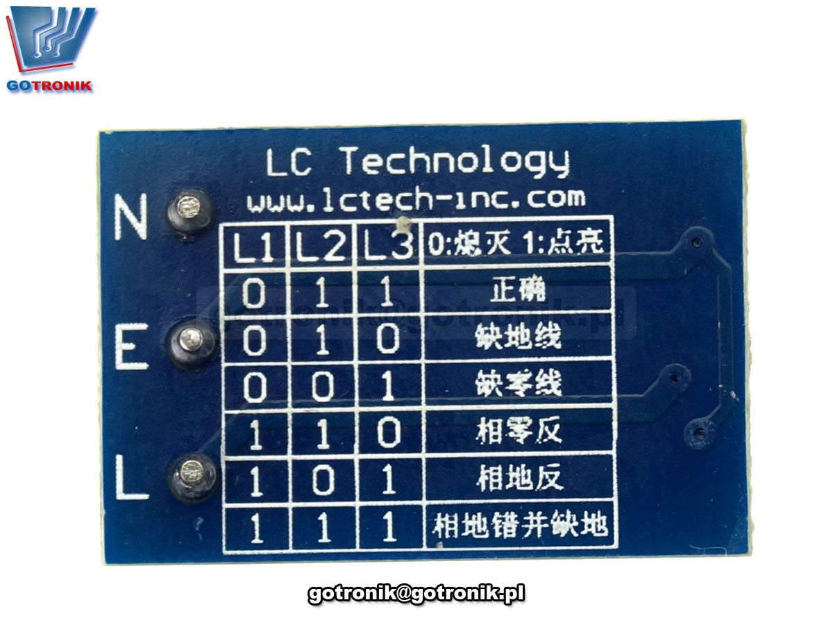 LCT-185 Moduł testera poprawności podłączenia faz