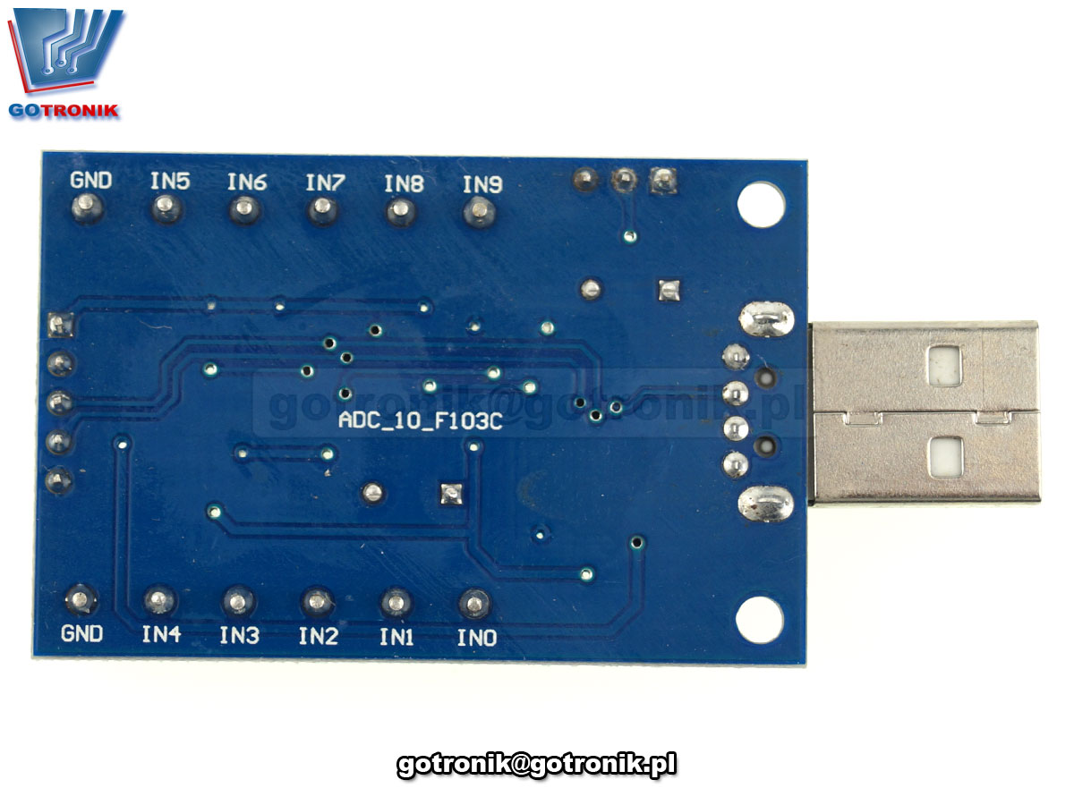 LCT-200 Interfejs USB 10-kanałowy 12-bitowy transfer danych ADC STM32 Komunikacja UART ADC