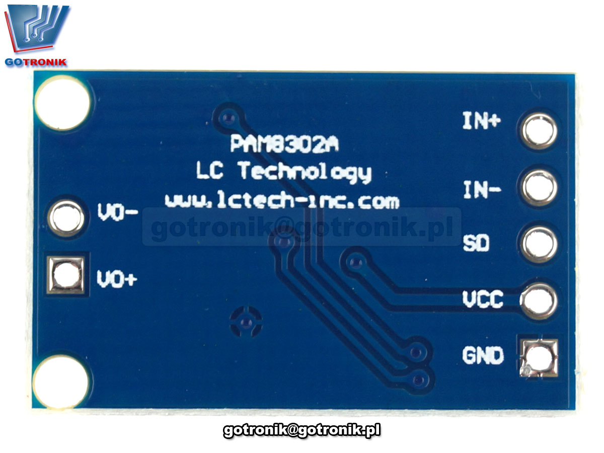LCT-214 Moduł wzmacniacza mocy audio PAM8302 5V 2,5W mono