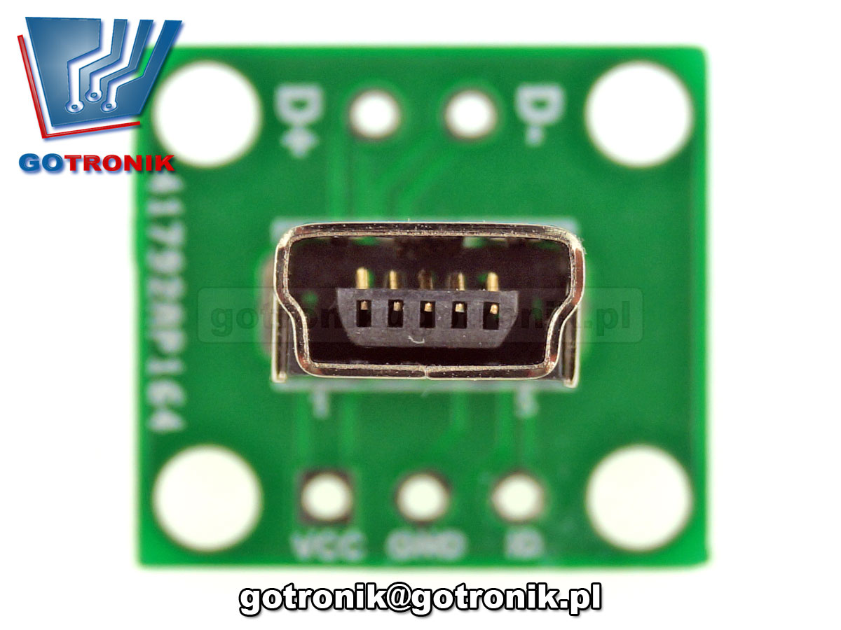 PCB-105 gniazdo USB miniUSB typ B adapter prototypowe PCB