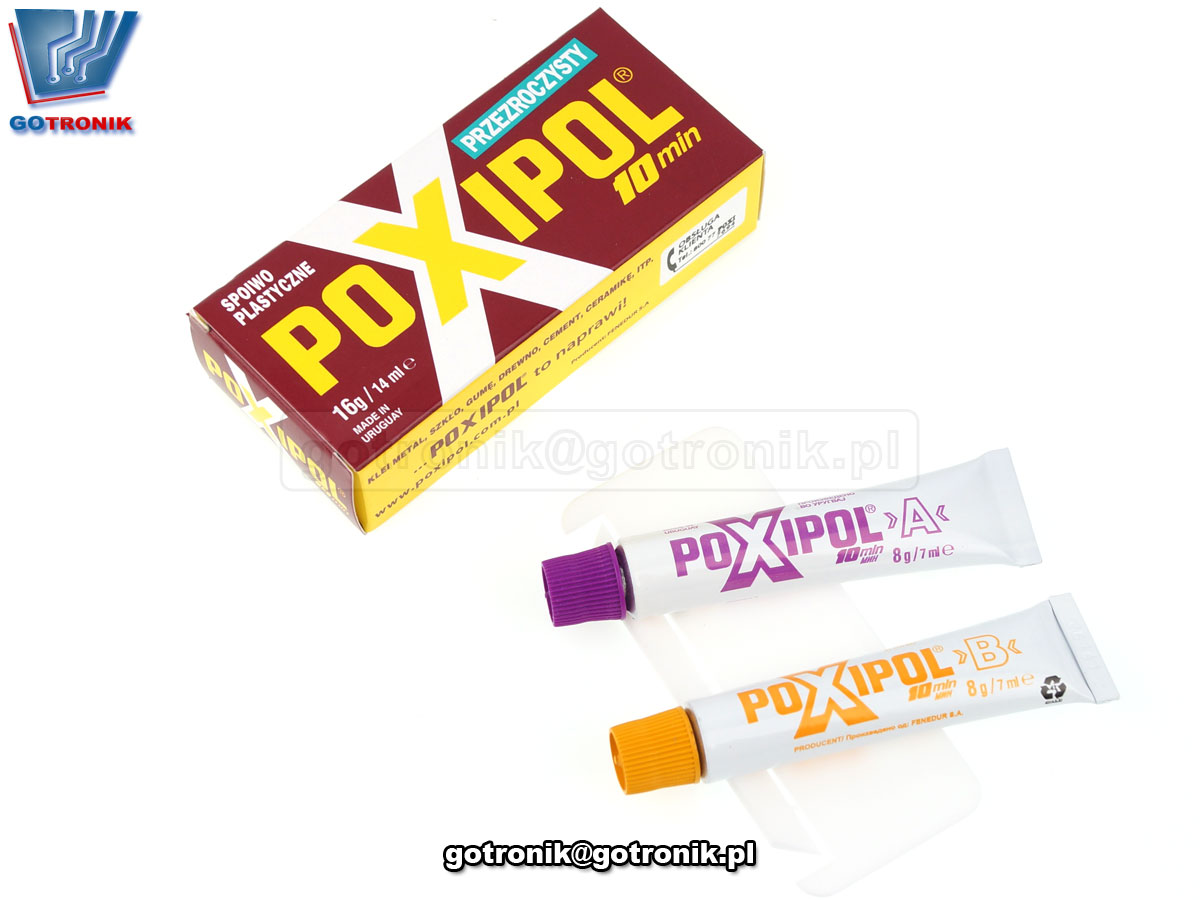 Klej POXIPOL przeźroczysta przeźroczysty spoiwo plastyczne 16g/14ml