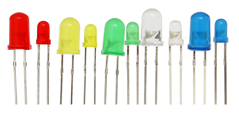 Zestaw 375 sztuk diod LED w praktycznym organizerze. zestaw diod zawiera pięć różnych kolorów świecenia LED: niebieski, zielony, czerwony, żółty i biały w dwóch najpopularniejszych rozmiarach 3mm i 5mm.