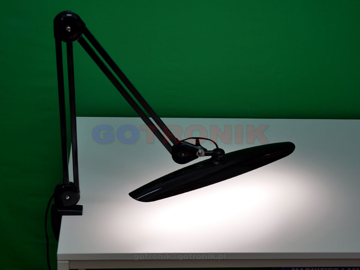 Lampa warsztatowa na ramieniu, Lampa warsztatowa stołowa 182 LED, Lampa warsztatowa biurkowa z funkcją ściemniacza, 9501LED-b, LAM-053