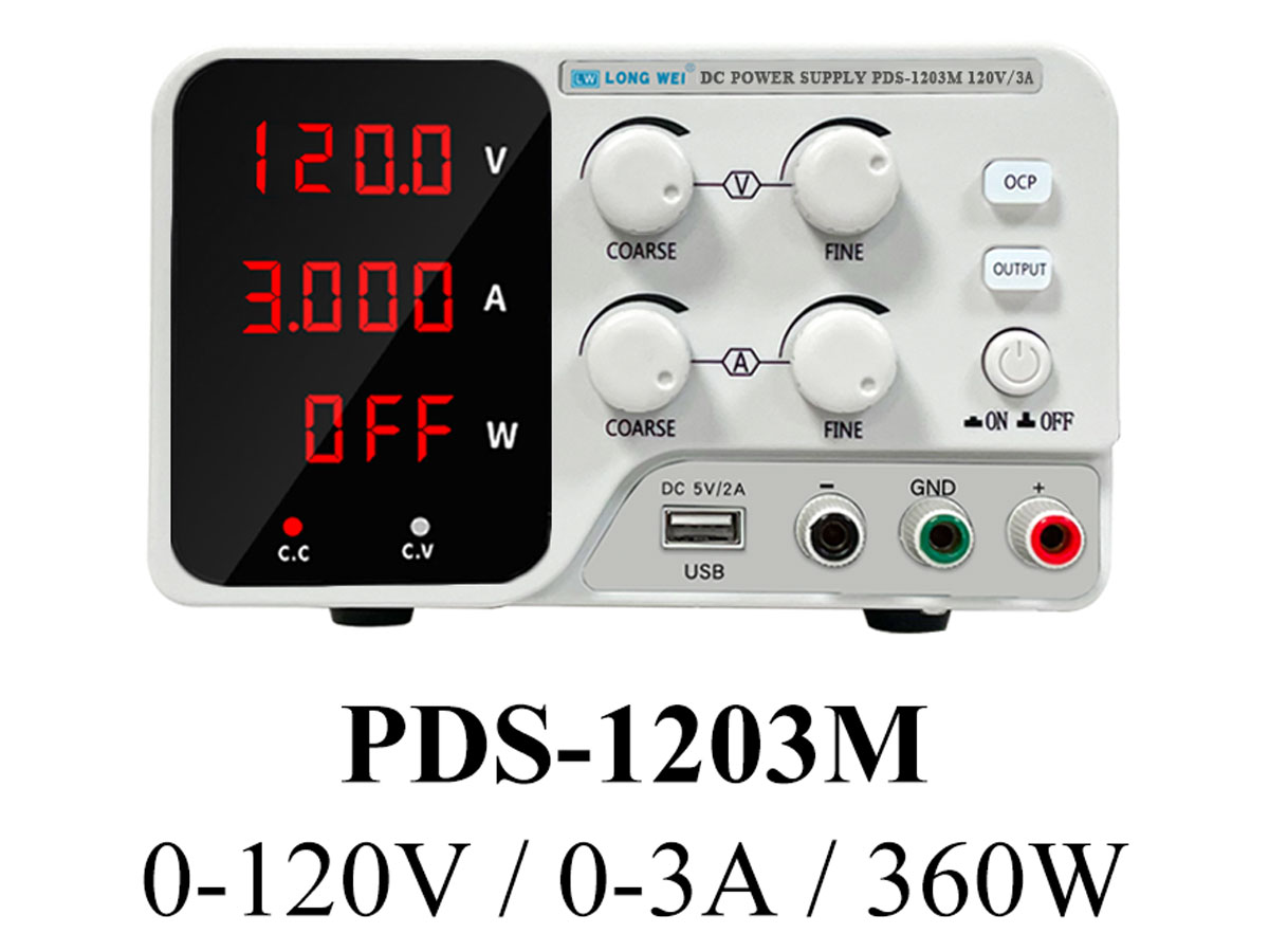Zasilacz laboratoryjny PDS-1203M 0-120V 0-3A 360W