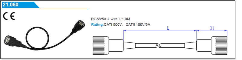 21.060 Amass przewód kabel połączeniowy bnc