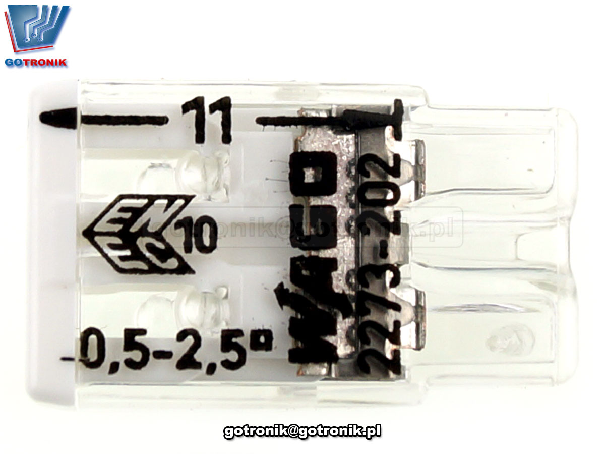 Szybkozłączka 2x 0,5-2,5mm2 transparentna x40szt. Z248