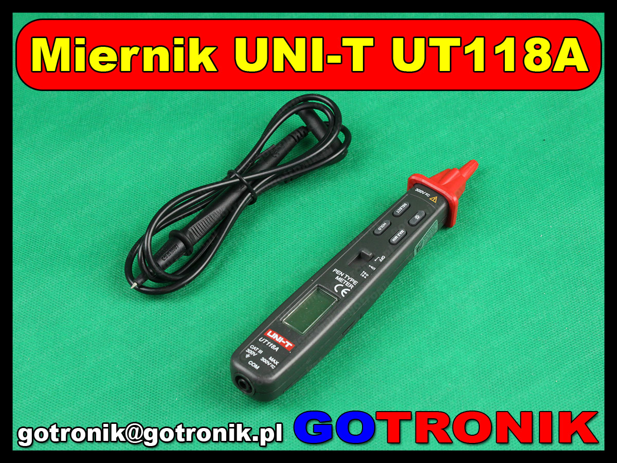 UT118A wskaźnik napięcia 3-300V AC/DC detektor próbnik miernik multimetr