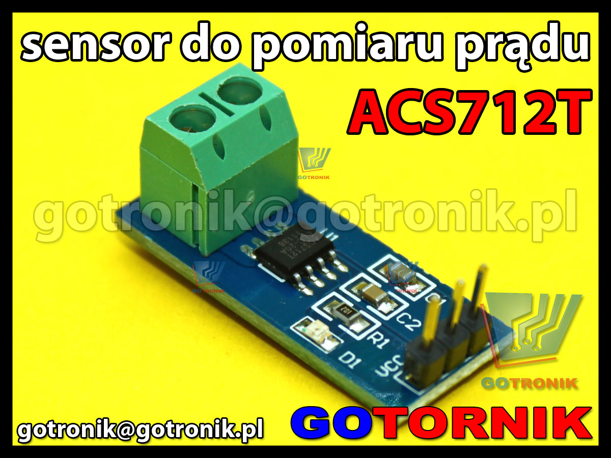 Sensor do pomiaru prądu ACS712T czujniki pola magnetycznego 