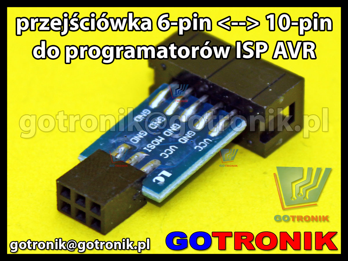 Adapter przejściówka 6pin <-> 10pin kanda do programatorów ISP AVR