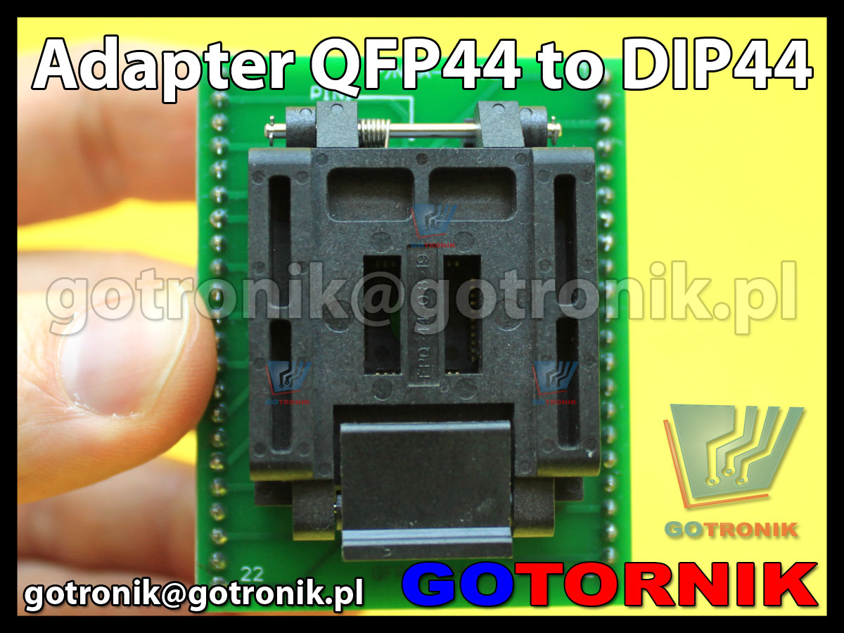 Adapter QFP44 to DIP do programatorów QFP44 TQFP44 FQFP44 PQFP44 0.8mm 0,8mm 44pin SMD