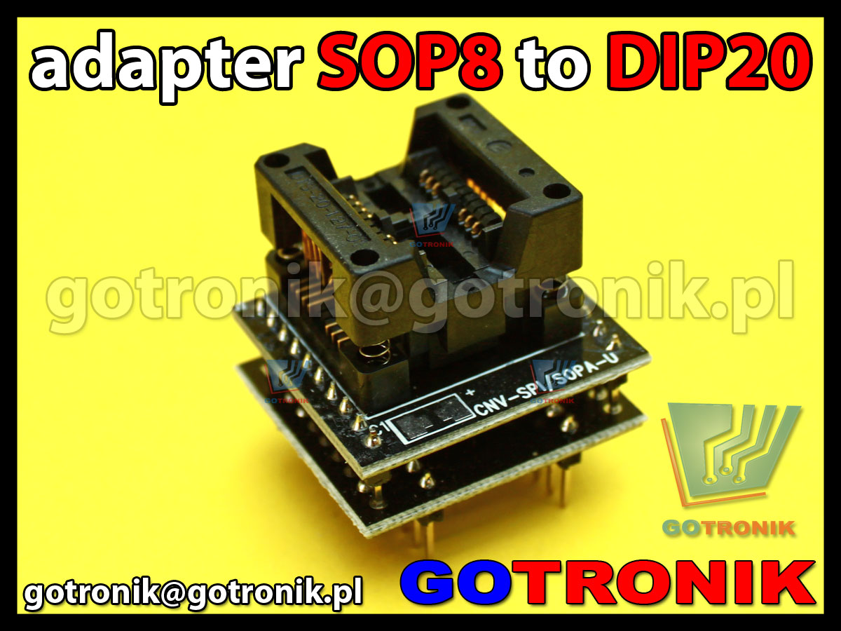 adapter SOP8 200mils to DIP20 do programatorów uniwersalny SPI BIOS chip programmer