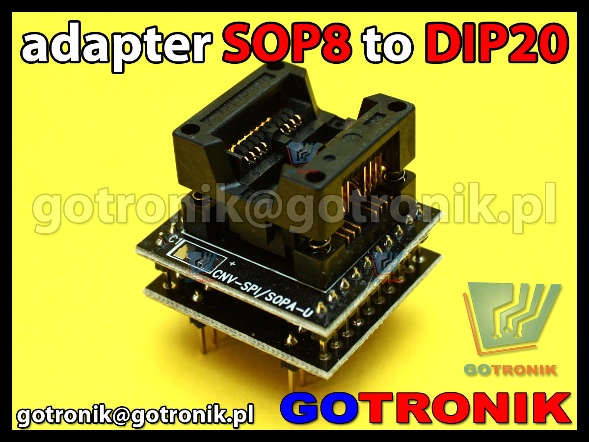 adapter SOP8 200mils to DIP20 do programatorów uniwersalny SPI BIOS chip programmer