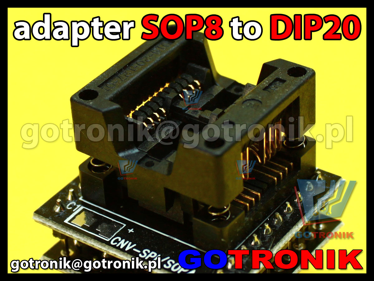 adapter SOP8 200mils to DIP20 do programatorów uniwersalny SPI BIOS chip programmer