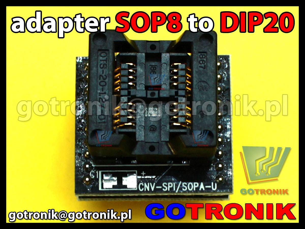 adapter SOP8 200mils to DIP20 do programatorów uniwersalny SPI BIOS chip programmer