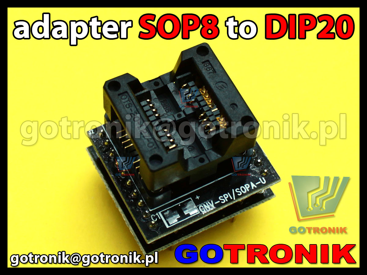 adapter SOP8 200mils to DIP20 do programatorów uniwersalny SPI BIOS chip programmer