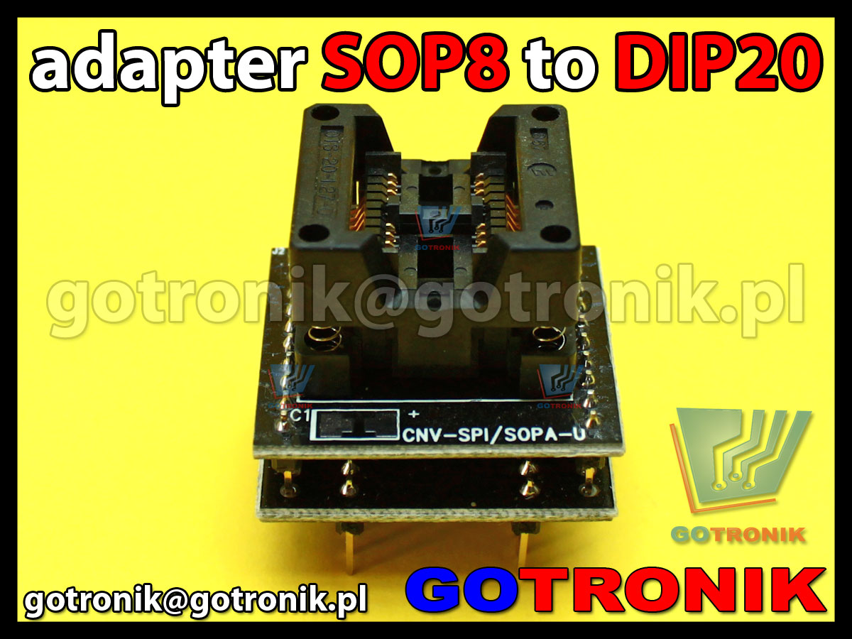 adapter SOP8 200mils to DIP20 do programatorów uniwersalny SPI BIOS chip programmer