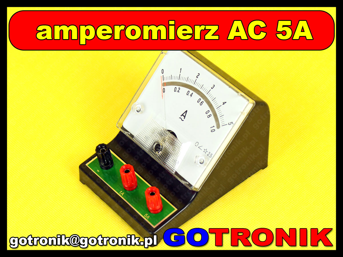 ACA-1 amperomierz analogowy do pomiaru prądu zmiennego AC 0 ~ 5A MCP