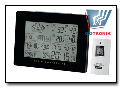 Stacja meteorologiczna - pogodowa AOK-5019 czarna