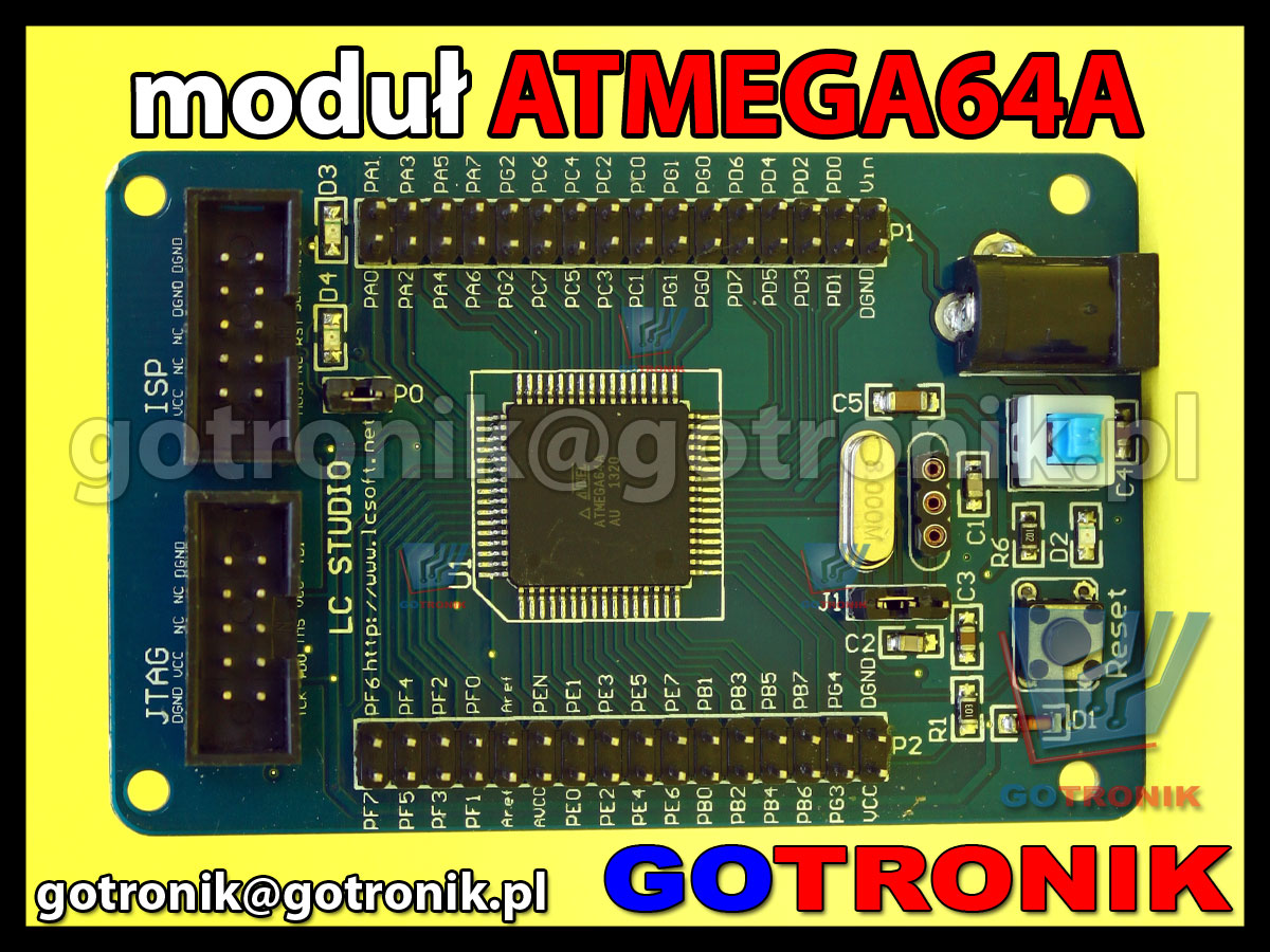 atmega64a moduł uruchomieniowy AVR do nauki programowania procesorów