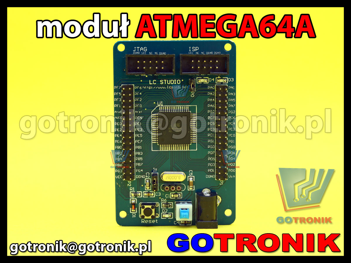 atmega64a moduł uruchomieniowy AVR do nauki programowania procesorów