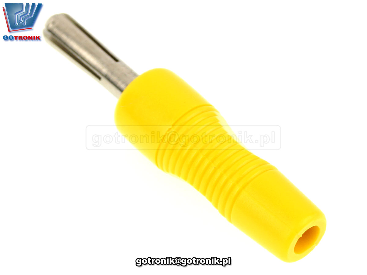 Wtyk banan 4mm żółty BS425-Y