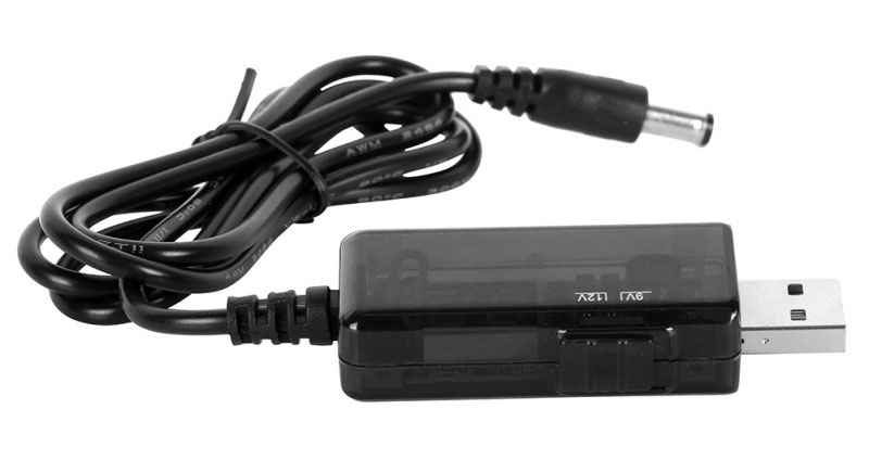 zasilacz USB 12V 9V wtyk dc-jack przewód przetwornica napięcia BTE-070 BTE-070