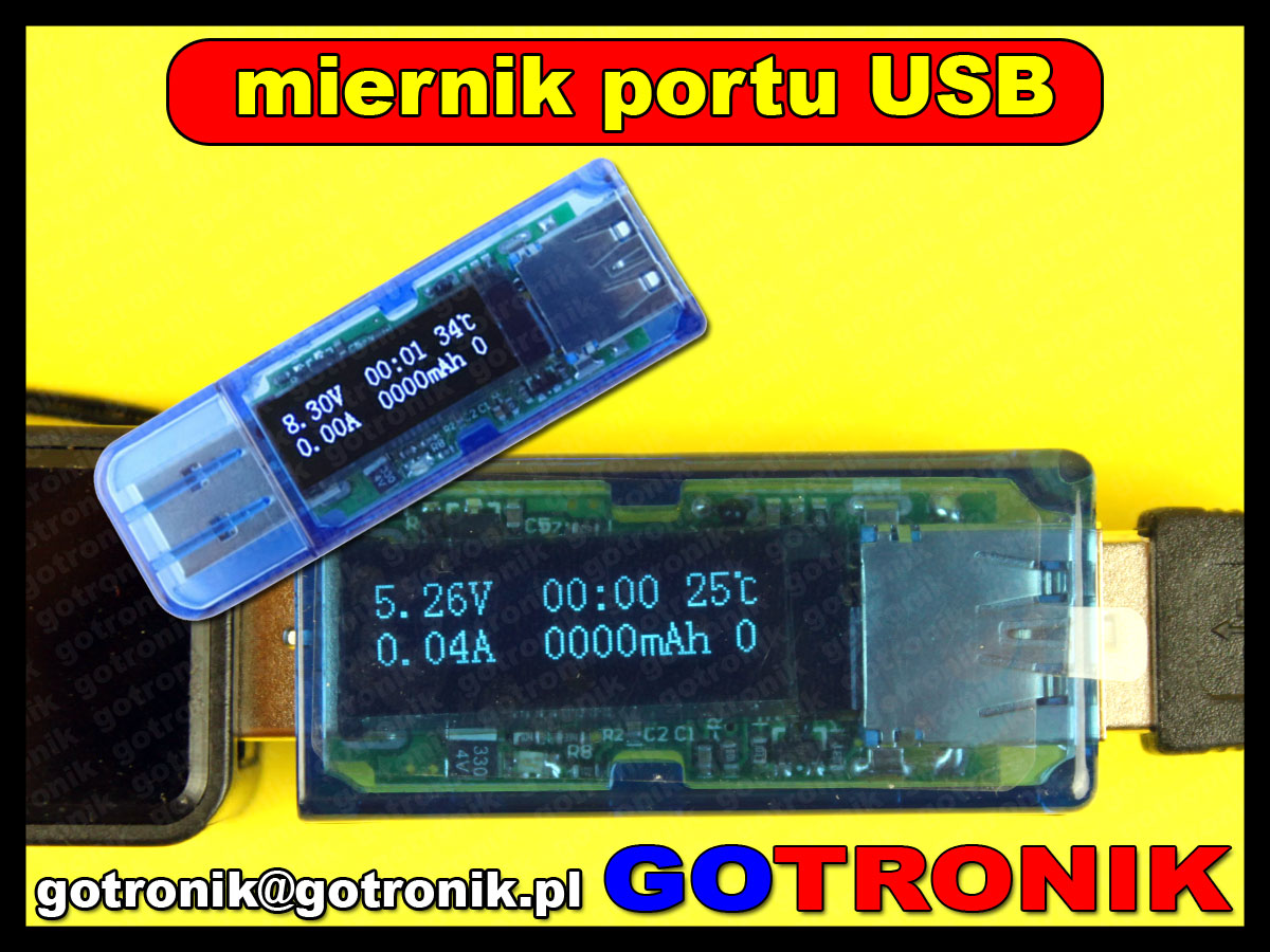 miernik napiecia, pradu, temperatury z USB BTE-143 USB CHARGER Doctor