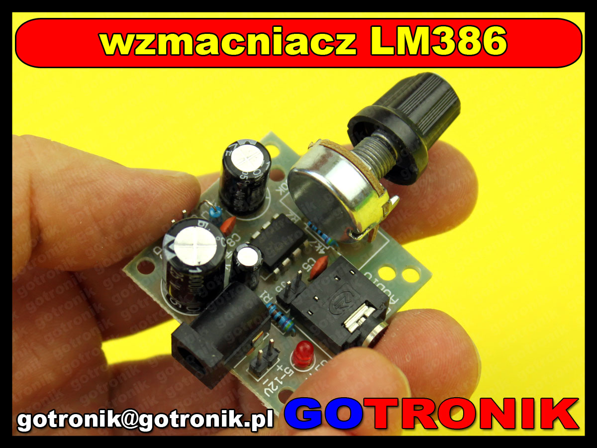 mini wzmacniacz mocy audio lm386 zestaw do samodzielnego montażu kit DIY