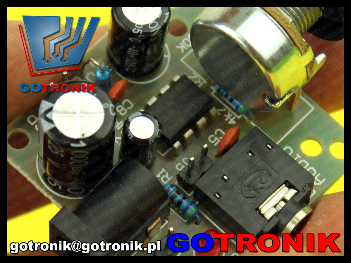 mini wzmacniacz mocy audio lm386 zestaw do samodzielnego montażu kit DIY
